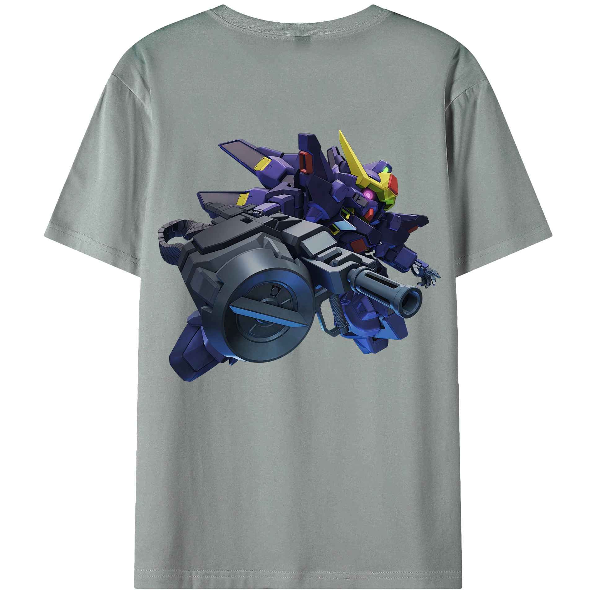 （画像用） 機動戦士ガンダム Mobile Suit Gundam 綿100％ メンズ半袖Tシャツ（バックプリント） 通気性